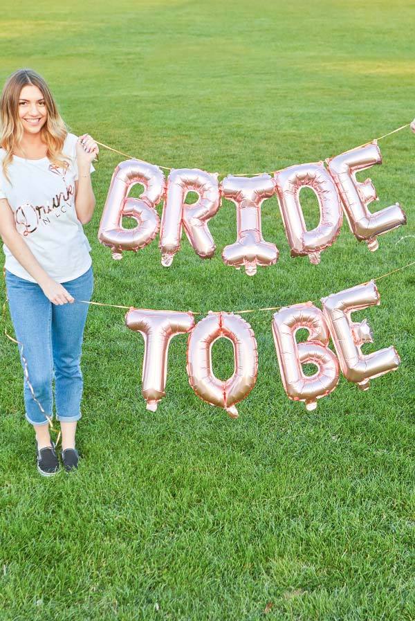 Lets Flamingle Rose Gold 16" Balloon Banner | Multiple phrases!
